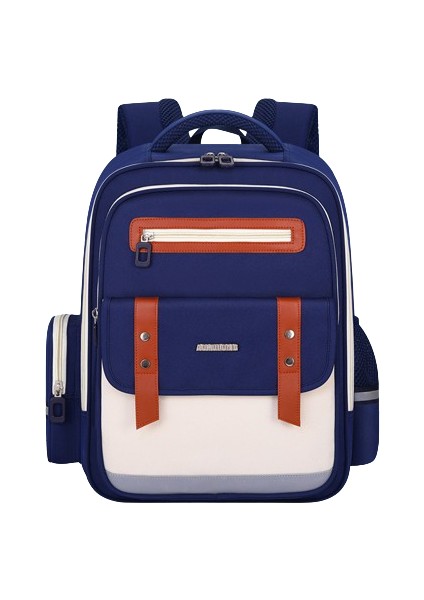 Çocuk Okul Çantası, Bel ve Omurga Korumalı, Hafif, Yük Azaltıcı, Su Geçirmez Ilkokul Sırt Çantası Safir Mavisi Büyük (Yurt Dışından)