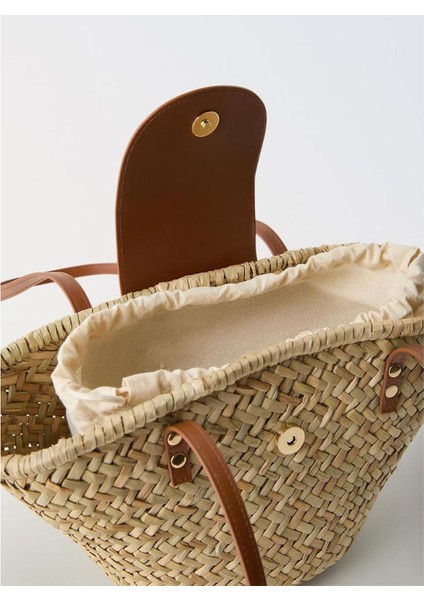 Yeni Stil Doğal Çim Tek Omuz Hasır Çantapueklenmiş Dokuma Çanta Tatil Plaj Çantası Çok Yönlü Rattan Çanta Haki (Yurt Dışından) fiyatları