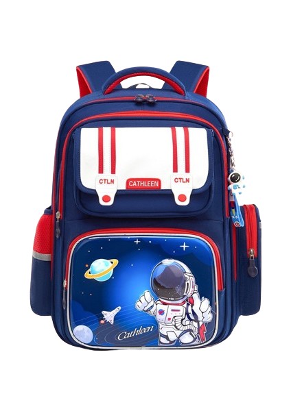 Yeni Ilkokul Çantası, Hafif, Yükü Azaltan, Omurgayı Koruyan, Geniş Kapasiteli, Aşınmaya Dayanıklı Çocuk Sırt Çantası1-6seviye Safir Mavisi ve Kırmızı Büyük Tek Okul Çantası (Yurt Dışından)