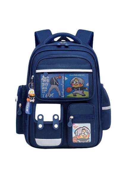 Hafif Öğrenci Okul Çantası, Omurga Koruması, Hafif, Büyük Kapasiteli Çocuk Sırt Çantası1-6seviye Safir Mavisi Büyük (Yurt Dışından)