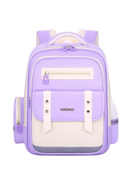 Çocuk Okul Çantası, Bel ve Omurga Korumalı, Hafif, Yük Azaltıcı, Su Geçirmez Ilkokul Sırt Çantası Mor Trompet (Yurt Dışından)