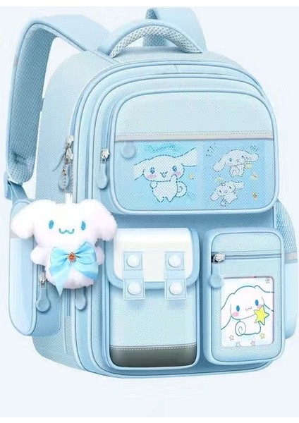 Hafif Öğrenci Okul Çantası, Omurga Koruması, Hafif, Büyük Kapasiteli Çocuk Sırt Çantası1-6seviye Mavi Trompet (Yurt Dışından)