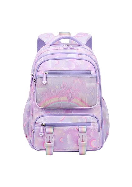 Ilkokul Kızları Için 1-3. Sınıflar Için Çocuk Okul Çantası, Ultra Hafif Omurga Koruması ve Yükün Azaltılması Mor Trompet (Yurt Dışından)