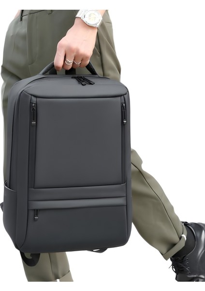 Yeni Su Geçirmez Iş Erkek Sırt Çantası Büyük Kapasiteli Çok Fonksiyonlu Sırt Çantası Gri (Yurt Dışından) fiyatları