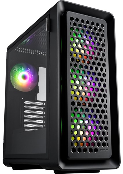 CUT593P Black E-Atx 4X140MM Argb Fan Temperli Cam USB 3.0 Mesh Atx Mid-Tower Gaming (Oyuncu) Kasa