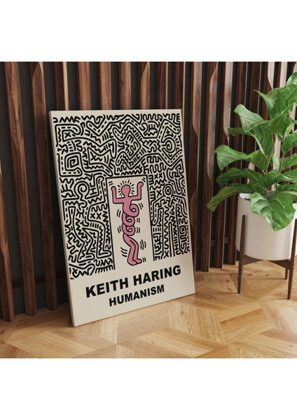 Keith Haring Sanatsal Kanvas Tablo Cafe Dekorasyon Duvar Tablosu