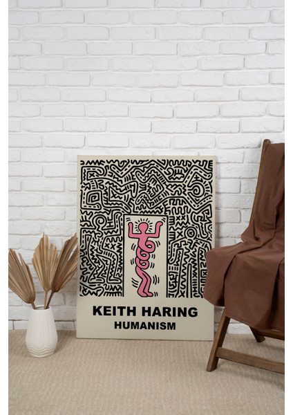 Keith Haring Sanatsal Kanvas Tablo Cafe Dekorasyon Duvar Tablosu