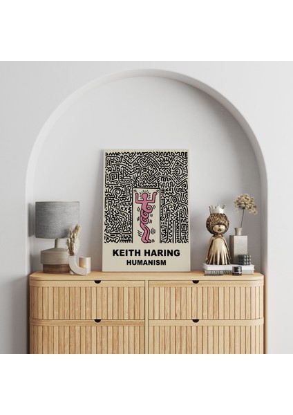 Keith Haring Sanatsal Kanvas Tablo Cafe Dekorasyon Duvar Tablosu