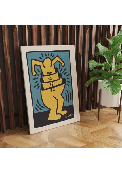 Pop Art Sanatsal Tablo Keith Haring Salon Dekorasyonu Kanvas Tablo Oda Dekorasyon Duvar Tablosu