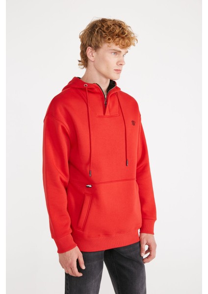 Pop Up Detaıled Fleece Sweatshırt