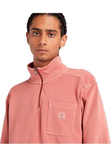 Merrymack River Garment Dye 1/4 Fermuarlı Erkek Sweatshirt Hot Sauce fiyatları