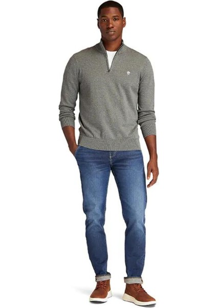 Cotton Yd 1/4 Zip Sweater TB0A2BMXU141