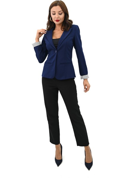 Kadın Tek Düğme Detaylı Blazer Ceket 5522 modelleri