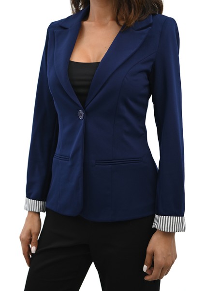Kadın Tek Düğme Detaylı Blazer Ceket 5522 indirimleri