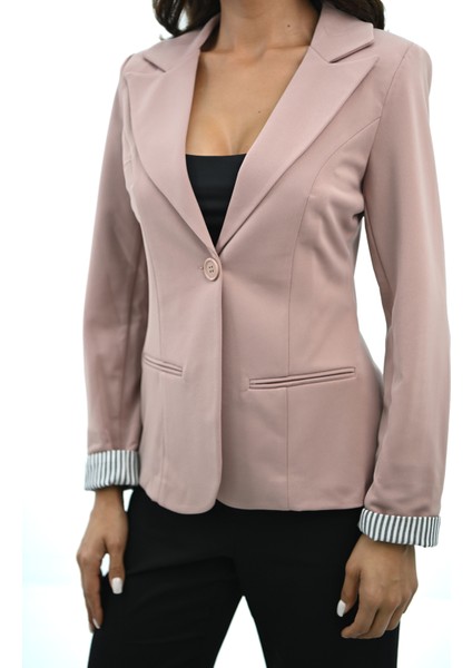 Kadın Tek Düğme Detaylı Blazer Ceket 5522 indirimleri