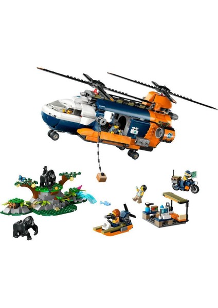 60437 LEGO City Orman Kaşifinin Helikopteri Kamp Yerinde 881 Parça +8 Yaş