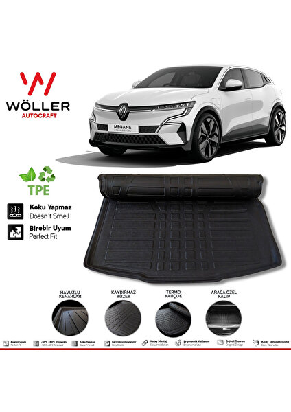 Renault Megane E Tech Bagaj Havuzu 2023 Sonrası 3D Wöller Ultraflex Esnek