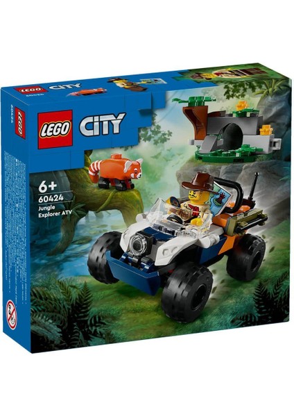 60424 LEGO City Orman Kaşifinin Atvli Kırmızı Panda Görevi 92 Parça +6 Yaş