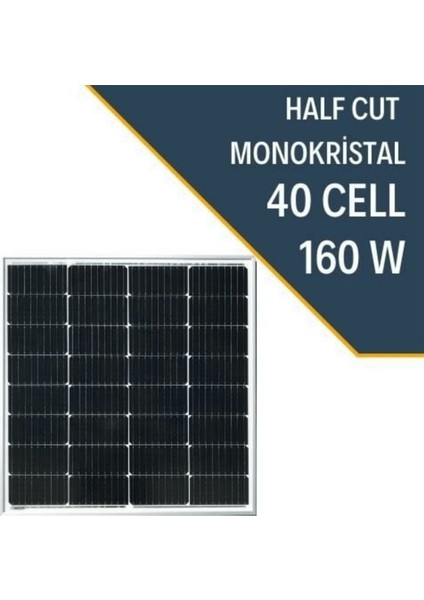 N&D Lighting 160 Watt Half Cut Monokristal Solar Güneş Enerji Paneli