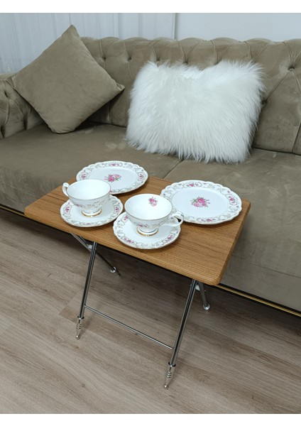 Çanta Zigon Sehpa, 4'lü Sehpa, Zigon Sehpa, Servis Sehpası, Mdf Mebran Sehpa, Katlanır Sehpa, Krom fırsatları