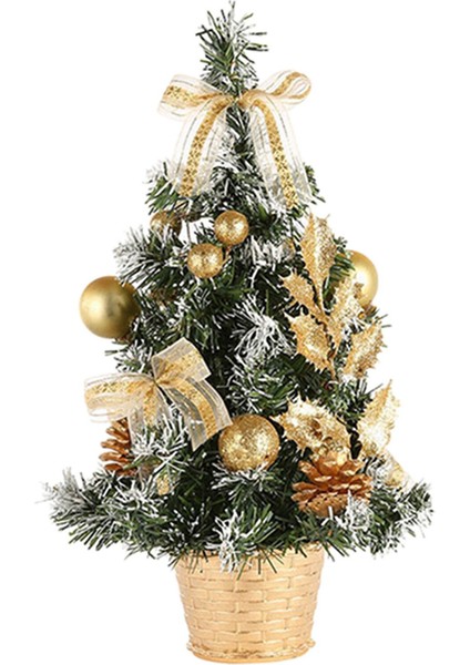 Simüle Edilmiş Altın Noel Ağacı Beyin Kontrollü Umman Masaüstü Minyatür Ağaç Dekorasyonu (Yurt Dışından) fiyatları