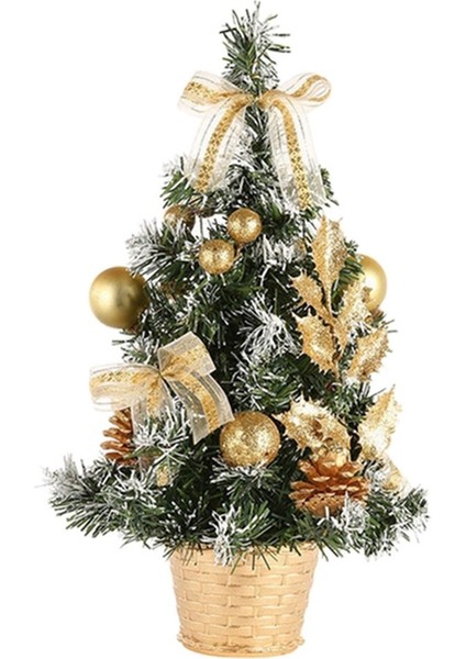 Simüle Edilmiş Altın Noel Ağacı Beyin Kontrollü Umman Masaüstü Minyatür Ağaç Dekorasyonu (Yurt Dışından) modelleri