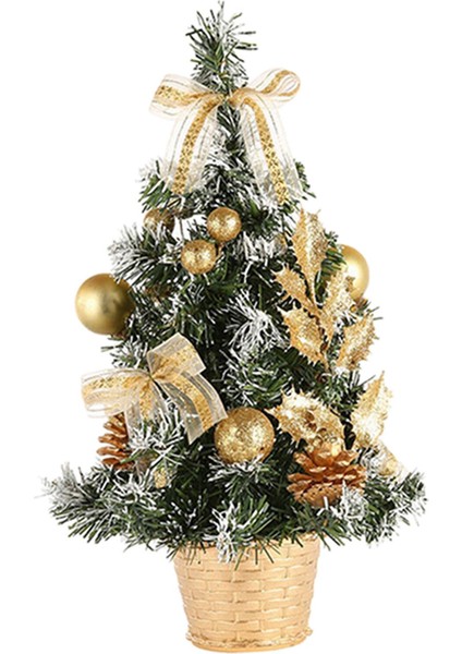 Simüle Edilmiş Altın Noel Ağacı Beyin Kontrollü Umman Masaüstü Minyatür Ağaç Dekorasyonu (Yurt Dışından) fırsatları