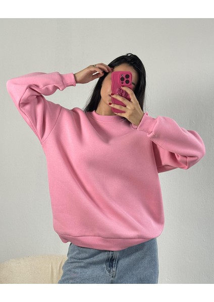 Pembe Basic Oversize Sweatshirt 26088