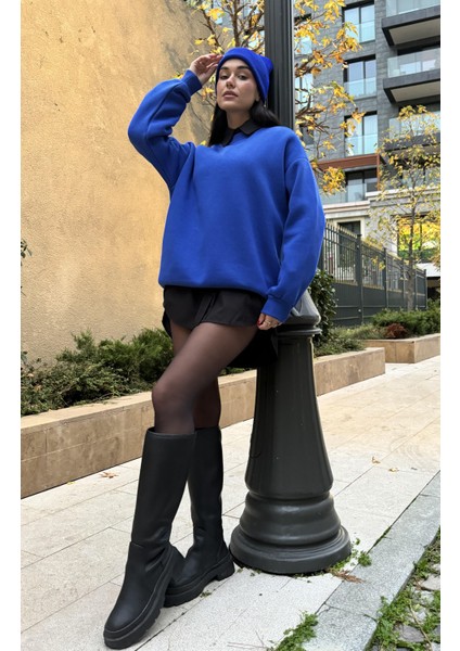 Saks Basic Oversize Sweatshirt 26088 fırsatları