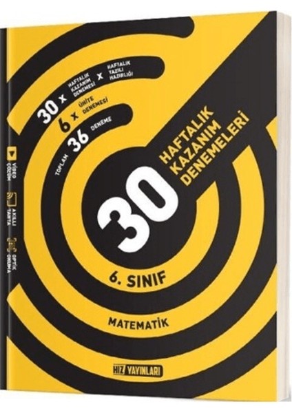 6. Sınıf Matematik 30 Haftalık Kazanım Denemeleri