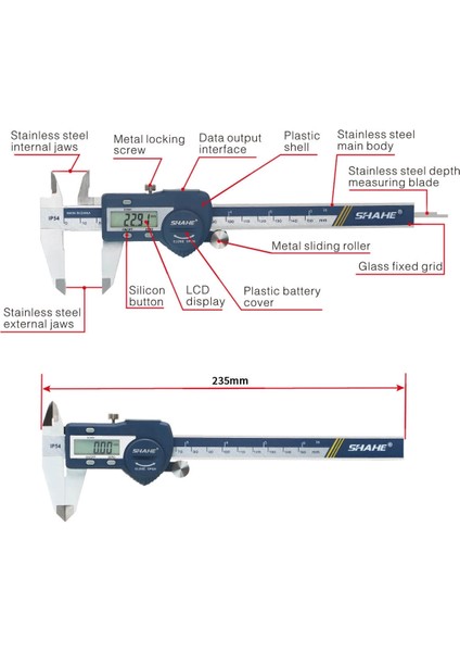 150 mm Yağ Su ve Toza Karşı IP54 Korumalı Dijital Kumpas 5110-150