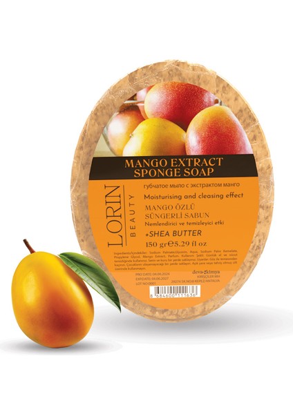Lorin Mango Özlü Doğal Süngerli Sabun