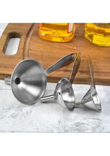 Paslanmaz Çelik 3 Parça Yağ Meşrubat Şarap Meyve Suyu Hunisi CIN713 fiyatları