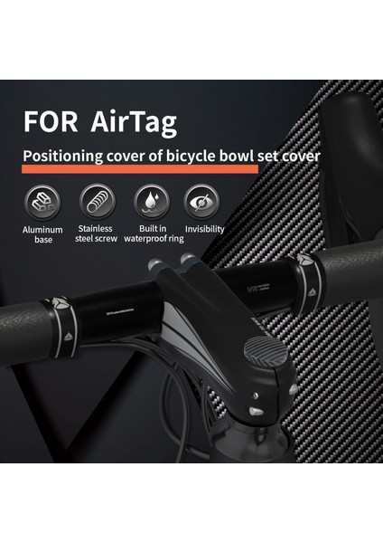 Siyah Stil Airtag Kapak Anti-Hırsızlık Bisiklet Gps Takip Bulucu Dağı Bisiklet Tutucu Apple Airtag Karbon Fiber Koruyucu Kılıf Kapakları (Yurt Dışından) modelleri