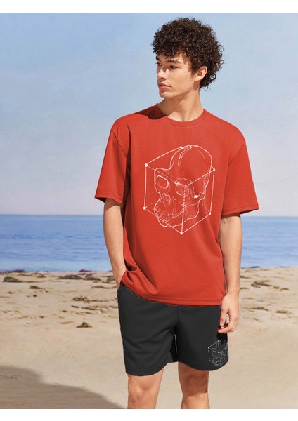 Sevgili Çift Kombini Tişört-Şort Forevercool Baskılı Oversize Beyaz fırsatları