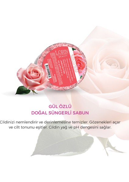 Lorin Gül Özlü Doğal Süngerli Sabun modelleri