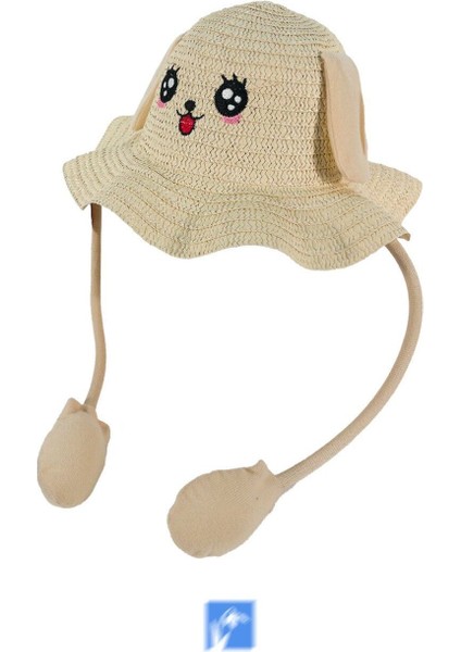 Çocuklar Için Yüksek Kalite, Sevimli, Yaz Hasır Şapka ( 3-9 Yaş ) ( Içinde Daraltma Ipi Mevcuttur )