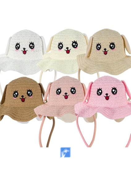 Çocuklar Için Yüksek Kalite, Sevimli, Yaz Hasır Şapka ( 3-9 Yaş ) ( Içinde Daraltma Ipi Mevcuttur ) fırsatları