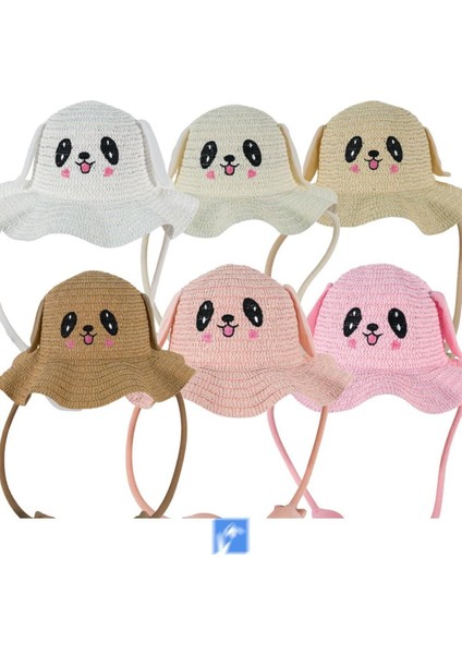 Çocuklar Için Yüksek Kalite, Sevimli, Yaz Hasır Şapka ( 3-9 Yaş ) ( Içinde Daraltma Ipi Mevcuttur ) fırsatları