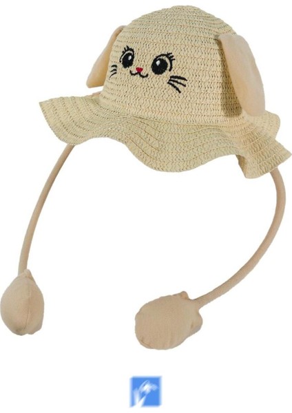 Çocuklar Için Yüksek Kalite, Sevimli, Yaz Hasır Şapka ( 3-9 Yaş ) ( Içinde Daraltma Ipi Mevcuttur )