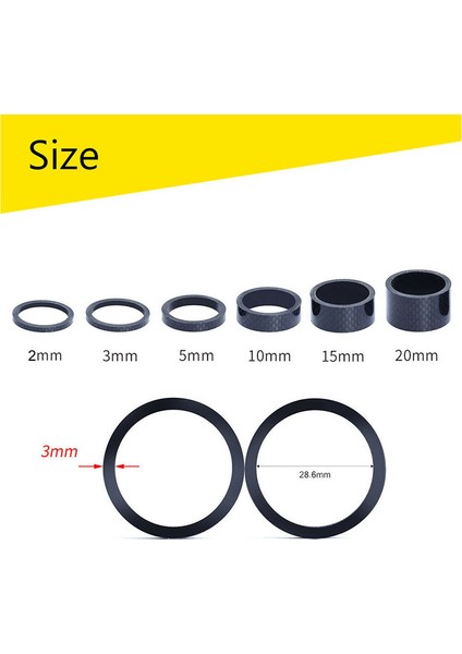 11PC Tarzı Et Karbon Fiber Bisiklet Yıkayıcı mm Kulaklık Kök Yıkayıcı Spacer "ön Çatal Yol Bisikleti Aksesuarları (Yurt Dışından) modelleri