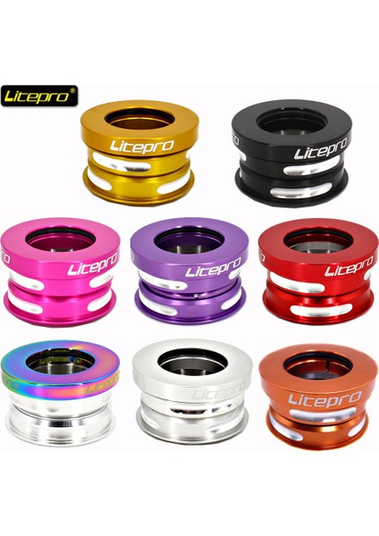 Pengfu Shop Gümüş Tarzı Litepro Katlanır Bisiklet Kulaklık Bmx 44MM Entegre Direksiyon Çatal Rulman Bisiklet Basın Kutusu Sütun Bisiklet Bardak (Yurt Dışından)