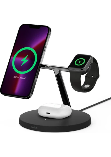 Boostcharge Pro Magsafe 3in1 Kablosuz Şarj 2. Jenerasyon (Apple Watch 7, 8, Ultra Için Hızlı Şarj)