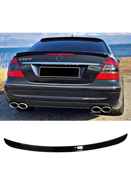 Mercedes W211 Bagaj Üstü Spoyler Parlak Siyah Boyalı 2002-2009 Arası
