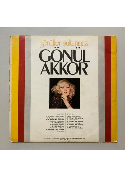 Gönül Plak Gönül Akkor Gönüller Sultanımız Lp Plak (Orjnal 1978 Dönem Baskı Plak)