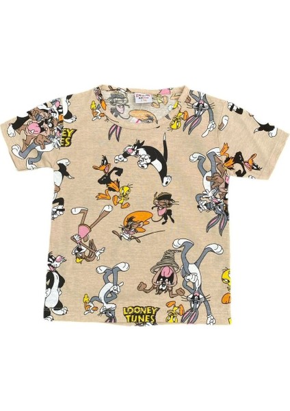 Alp Kids Looney Tunes Baskılı T-Shirt Şortlu Erkek Çocuk Takım