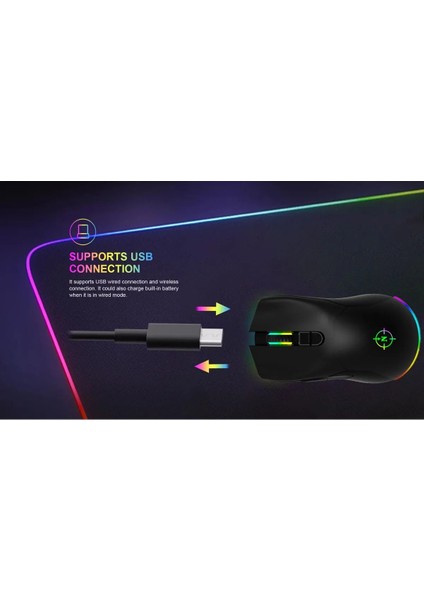 Game Over Rgb Wireless Kablosuz Şarjlı 10.000 Dpı Profesyonel Gaming Oyuncu Mouse