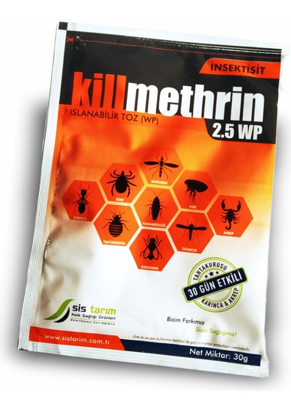 Killmethrin 2.5 Wp Akrep ve Haşere Öldürücü 30 gr