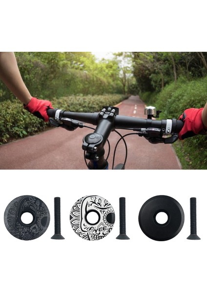 C1 Stili Bisiklet Kase Kapağı Mtb Yol Bisiklet Gövdesi Üst Kapaklar Alüminyum Alaşımlı Üst Kapaklar Çatal Tüp Kulaklık Kapağı (Yurt Dışından)