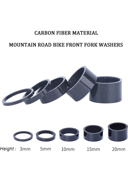 15MM Tarzı Hassns Bisiklet Yönü Spacer Kulaklık Spacer Mtb Gidon Direksiyon Yıkayıcılar Karbon Dağ Bisikleti Kök Yıkayıcılar mm (Yurt Dışından)